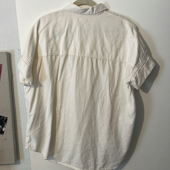 Madewell Boxy Button Down Top - white 100% cotton - Picture 4 of 5